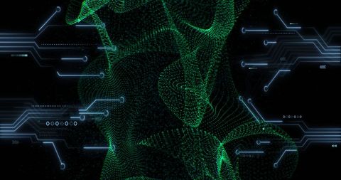Abstract Digital Network with Glowing Circuits and Data Nodes - Download Free Stock Images Pikwizard.com