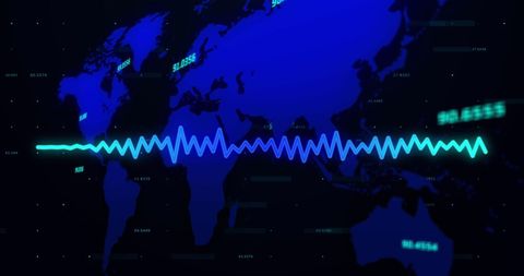 Global Business Data and Analytics on Digital Map Background - Download Free Stock Images Pikwizard.com