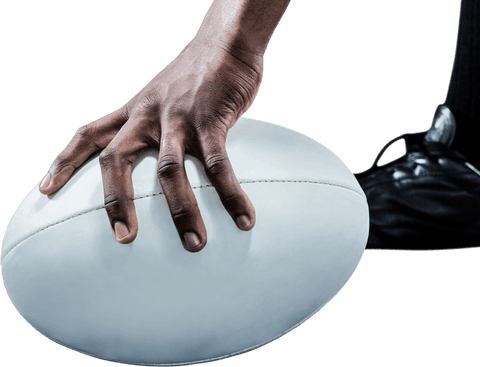transparent sportsman holding rugby ball detail african descent - Download Free Stock Videos Pikwizard.com
