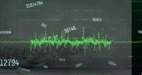Digitized Financial Data Interface Overlaying Urban Landscape - Download Free Stock Images Pikwizard.com