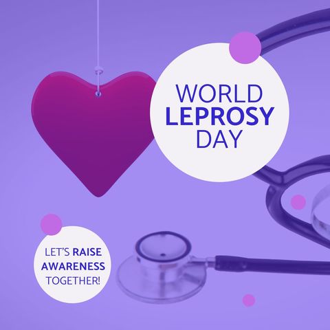 World leprosy day awareness campaign concept with stethoscope