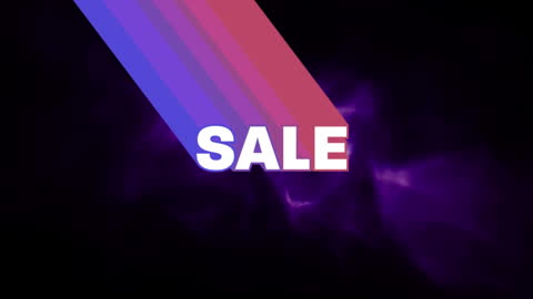 Dynamic Smoke Background with Sale Text Overlay