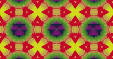 Vibrant kaleidoscope geometric pattern seamless loop