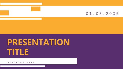 Bold Purple and Yellow Presentation Cover Slide Design - Download Free Stock Templates Pikwizard.com