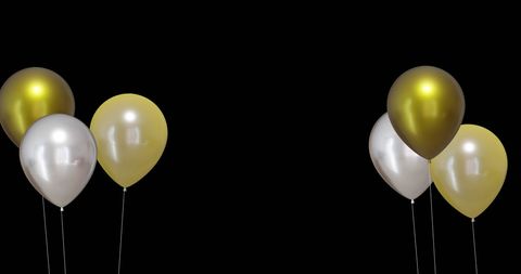 Elegant Gold and Silver Balloons with Copy Space - Download Free Stock Images Pikwizard.com
