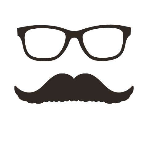 stylish mustache and eyeglasses illustration on transparent background - Download Free Stock Videos Pikwizard.com