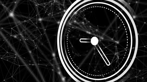 Digital Networking and Time Concept with Clock Design