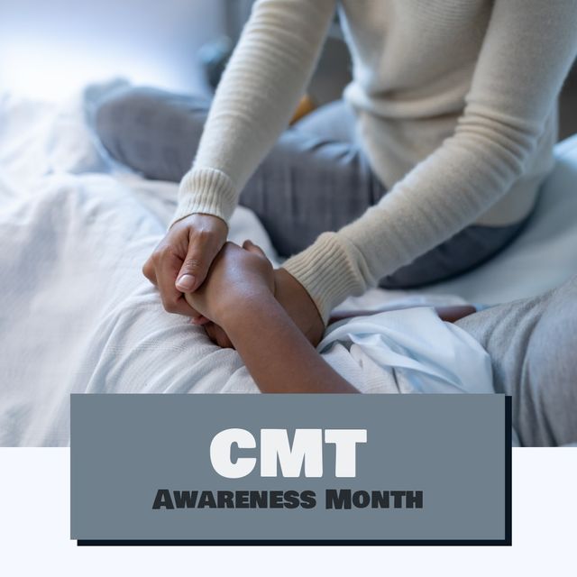 Ideal for campaigns and promotional materials during CMT Awareness Month. Emphasizes support, person-to-person connection, and healthcare themes. Suitable for social media posts, blog articles, and awareness posters.