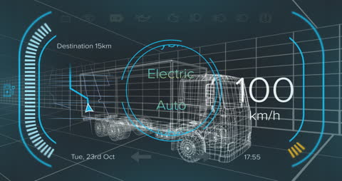 Digital Lorry Model with Futuristic Transport Interface