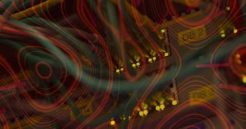 Abstract Data Waves Over Computer Hardware Concept - Download Free Stock Images Pikwizard.com