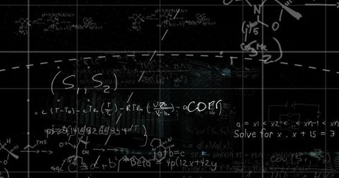 abstract mathematical equations overlay on black background - Download Free Stock Images Pikwizard.com