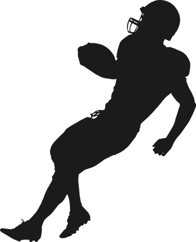 silhouette of football player running with dynamic motion on transparent background - Download Free Stock Videos Pikwizard.com