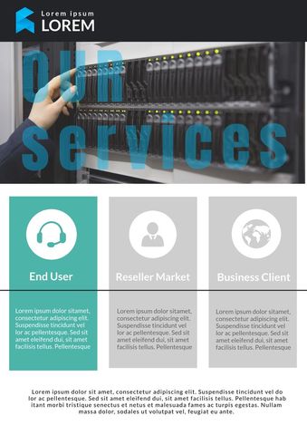 IT Services Poster Showcasing Server Management Expertise - Download Free Stock Templates Pikwizard.com