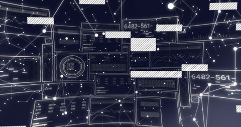 Abstract Financial Data Interface with Connectivity Overlay - Download Free Stock Images Pikwizard.com