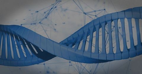 Digital DNA Double Helix Visualizing Data Technology