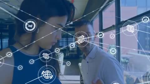 Tech Professionals Analyzing Digital Network Strategy