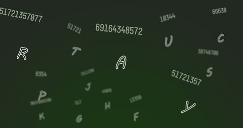 Dynamic Green Background with Floating Numbers and Letters - Download Free Stock Images Pikwizard.com