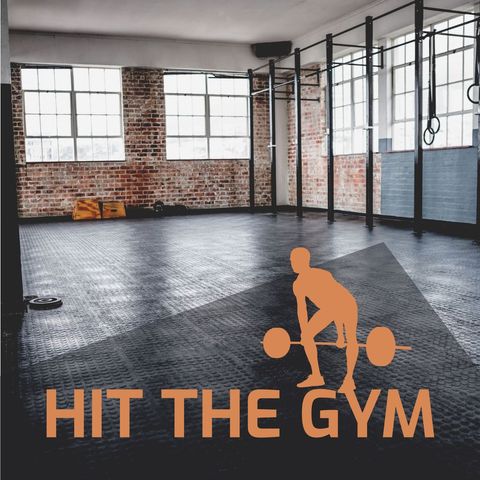 empty industrial gym interior with motivational fitness overlay - Download Free Stock Templates Pikwizard.com