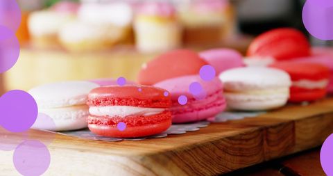 Colorful Christmas Macarons Display on Wooden Board - Download Free Stock Images Pikwizard.com