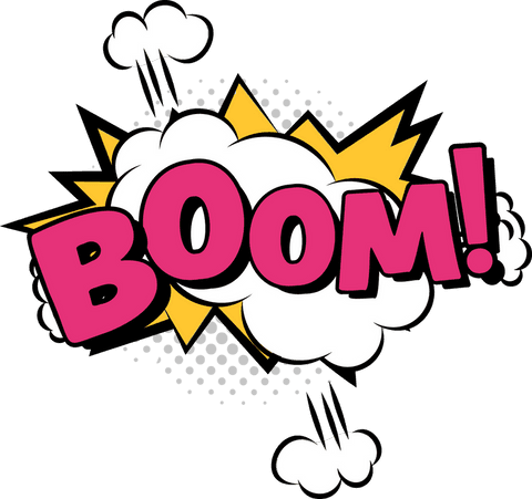 retro comic book style boom! with halftone details on transparent background - Download Free Stock Videos Pikwizard.com