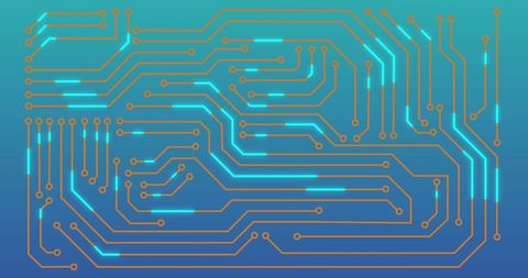 Future technology glowing circuit board design