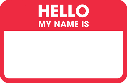 red and white name tag with copy space on transparent background - Download Free Stock Videos Pikwizard.com