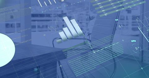 Futuristic Financial Data and Analytics in Modern Office - Download Free Stock Images Pikwizard.com