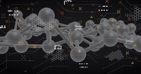 Futuristic dna network with molecular connections