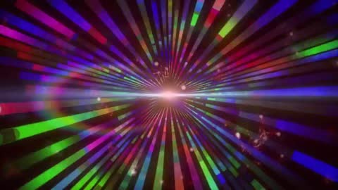 Vibrant Energy Blast with Abstract Colorful Beams