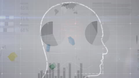 Digital Brain Abstract with Data Integration