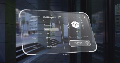 Futuristic digital interface for global delivery concepts