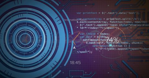 Digital Data Processing with Tech Interface Design - Download Free Stock Images Pikwizard.com