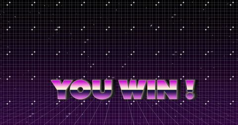 Holographic You Win Text on Futuristic Grid Background - Download Free Stock Images Pikwizard.com