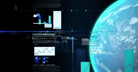 Global Digital Data Flow Across Planetpeak - Download Free Stock Images Pikwizard.com