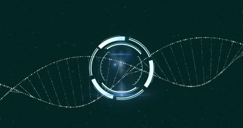 Futuristic DNA Analysis Concept with Digital Interface - Download Free Stock Images Pikwizard.com