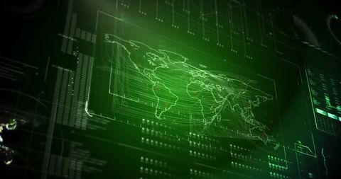 Digital World Map with Data Streams in Futuristic Interface - Download Free Stock Images Pikwizard.com