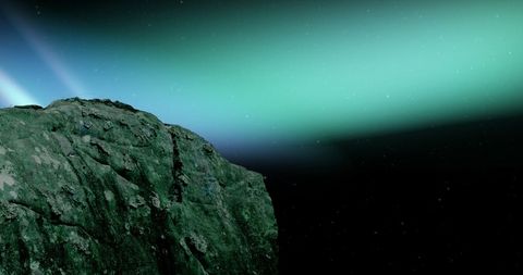 Majestic Rock Overlooking Northern Lights