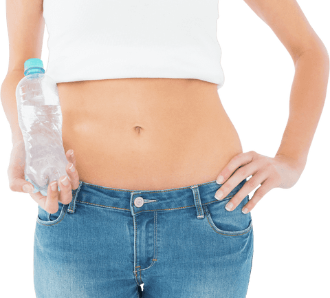 Closeup Section of Healthy Woman Holding Water Bottle, Transparent Background - Download Free Stock Videos Pikwizard.com