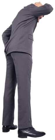 Businessman Stretching Office Backache Transparent PNG - Download Free Stock Videos Pikwizard.com