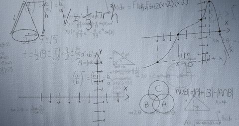 Advanced Mathematical Calculations and Graphs on Grey Background - Download Free Stock Images Pikwizard.com