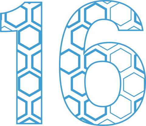 blue number 16 with pattern on transparent background - Download Free Stock Videos Pikwizard.com