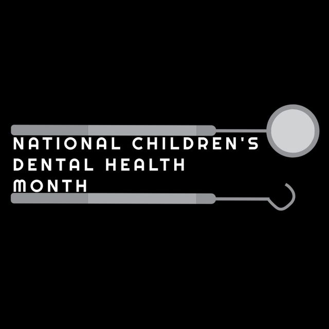 National Children's Dental Health Month Graphic from Pikwizard