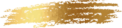 Gold metallic brush stroke on transparent gradient background