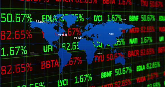 Global Stock Market Exchange with Dynamic Data Display - Download Free Stock Images Pikwizard.com