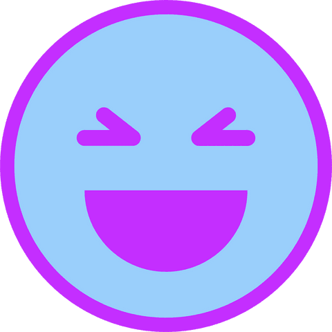 Happy Blue Flat Emoticon with Triangular Eyes on Transparent Background - Download Free Stock Videos Pikwizard.com