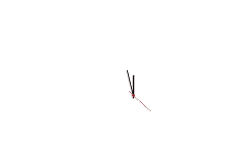 transparent clock design without numerals showcasing red minute hand - Download Free Stock Videos Pikwizard.com