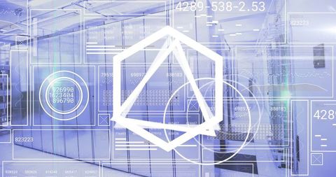 digital interface with data processing on computer servers - Download Free Stock Images Pikwizard.com