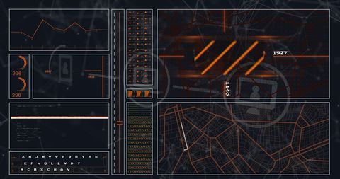 Futuristic Data Interface with Graphs and Code Elements - Download Free Stock Images Pikwizard.com