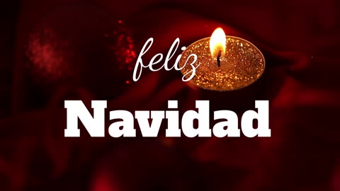 Feliz Navidad Festive Candle with Celebratory Text
