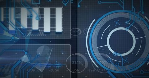 Futuristic Interface with Data Processing Elements - Download Free Stock Images Pikwizard.com